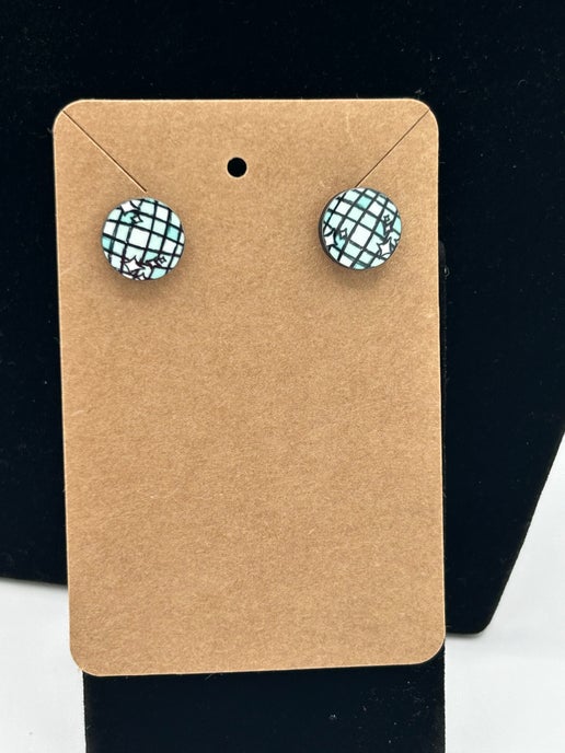 Round Shaped Stud Sublimated Earrings
