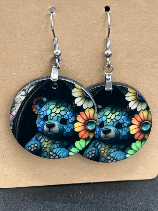 Round Shaped Sublimated 1 inch Earrings