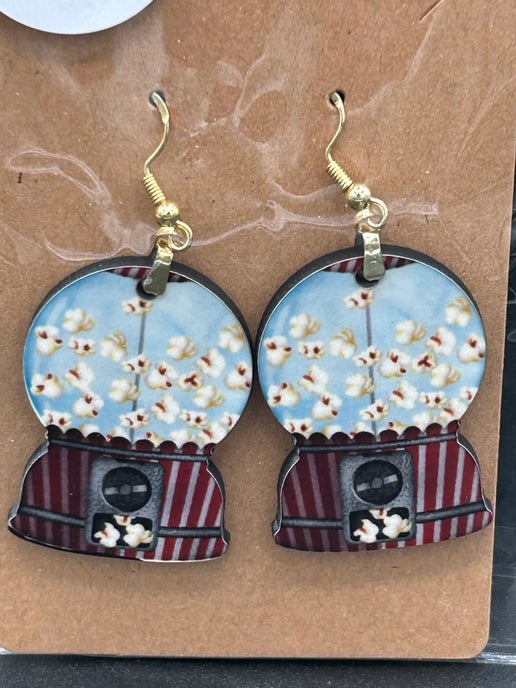 Snow Globe Shaped Sublimated Earrings
