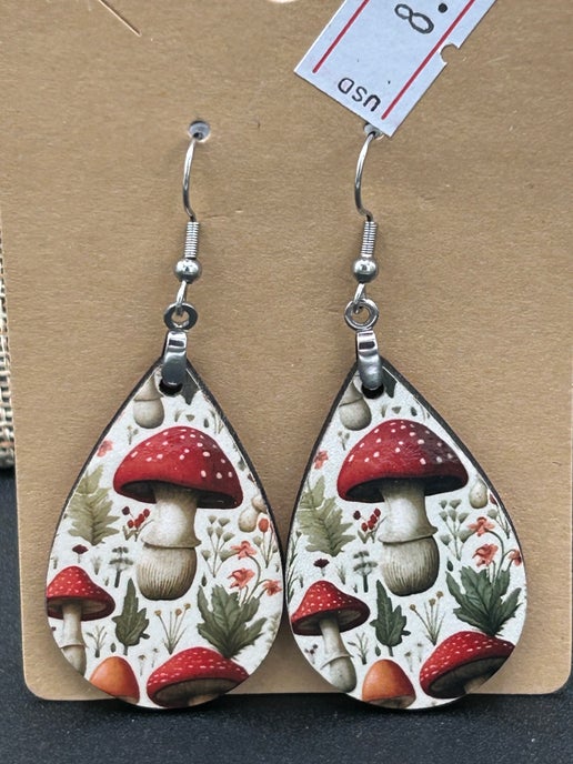 Summer Themed Teardrop Shaped Sublimated Earring