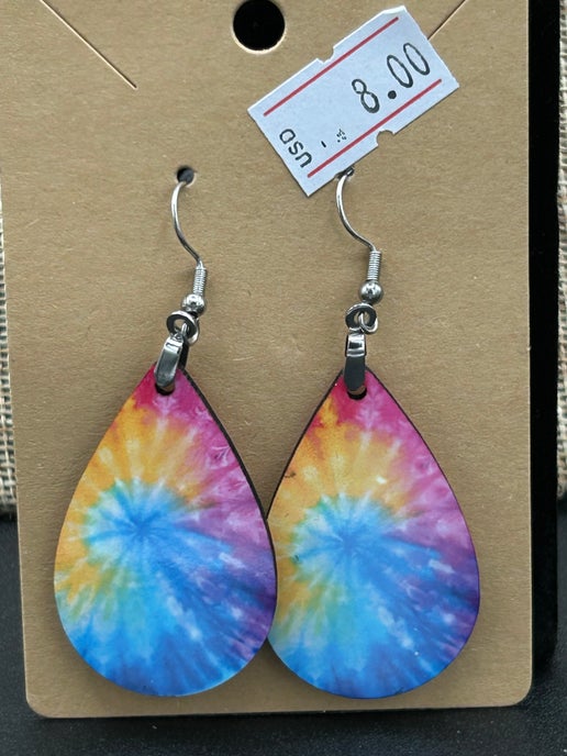 Summer Themed Teardrop Shaped Sublimated Earring