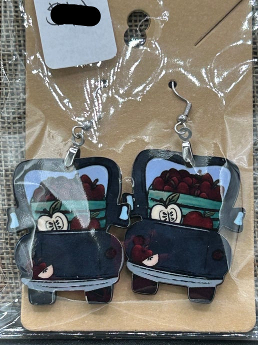 Truck Shaped Sublimated Earring