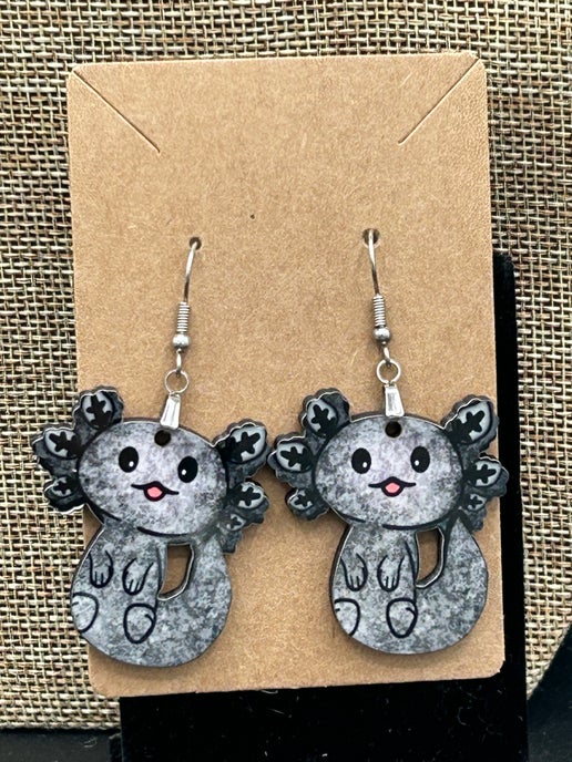 Axoloti Shaped Sublimated Earrings