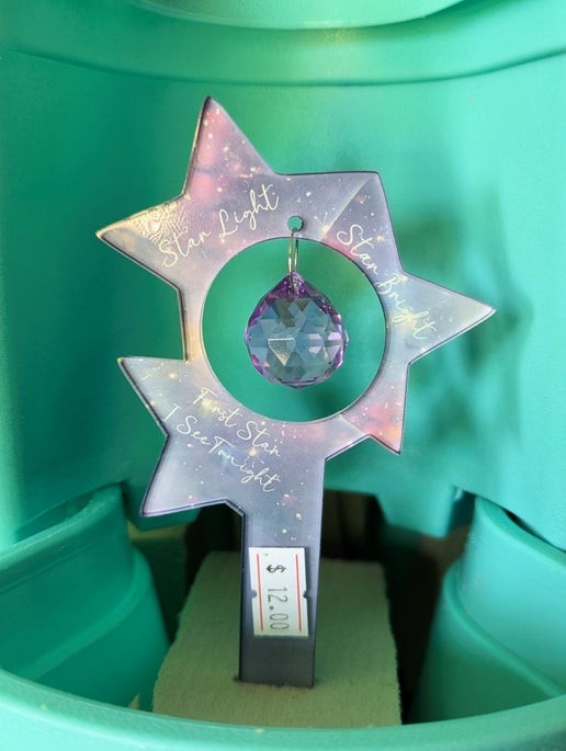 Acrylic Shaped Sublimated Garden Stake with hole and crystal or Acrylic charm