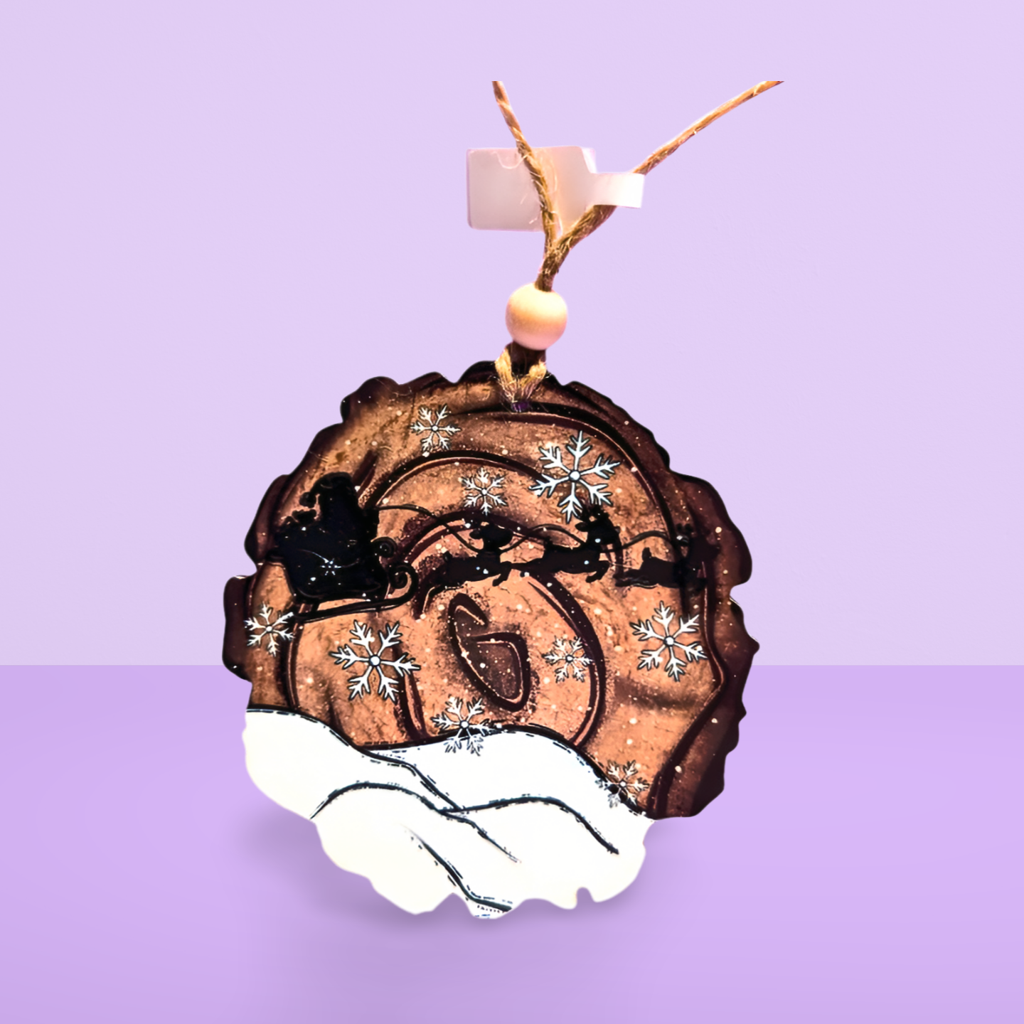 Wooden Slice Sublimated Ornament