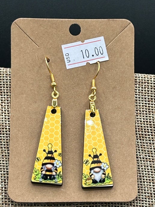 Modern Bar Shaped Sublimated Earring