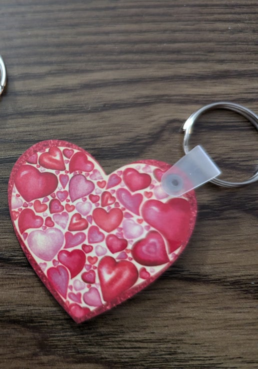 Heart Shaped Sublimated Keychain