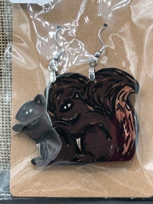 Squirrel Shaped Sublimated Earrings