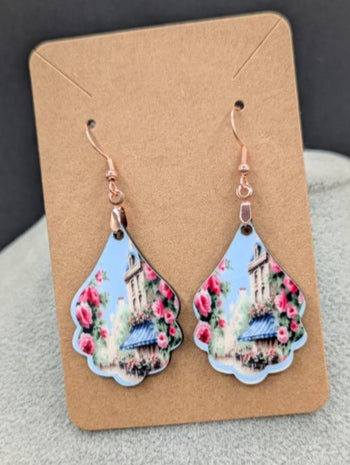 Fancy Teardrop Shaped Sublimated Earrings