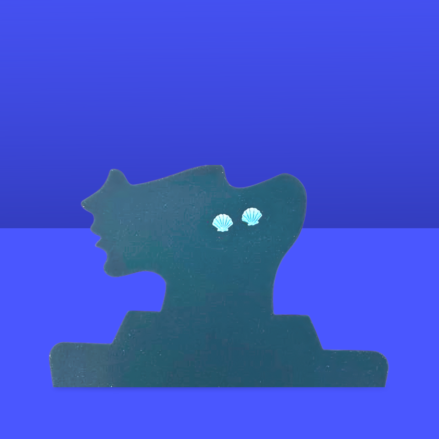 Clam Shell Shaped Sublimated Stud Earrings