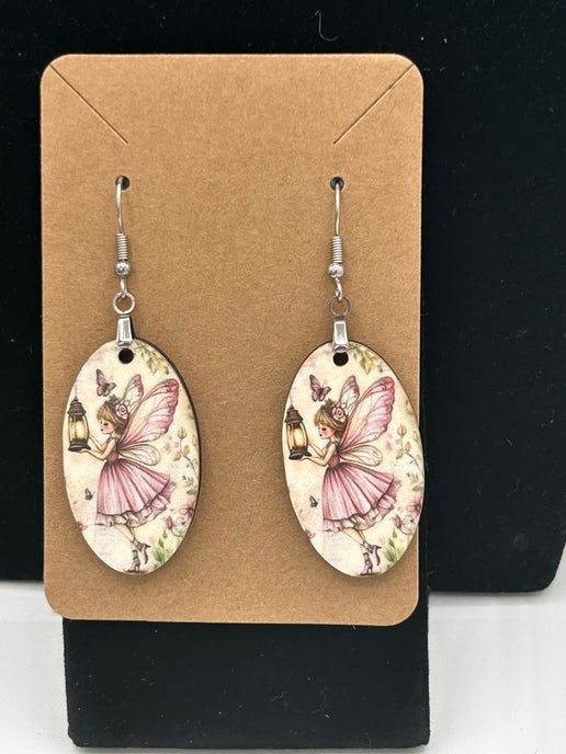 Oval Shaped Sublimated Earrings