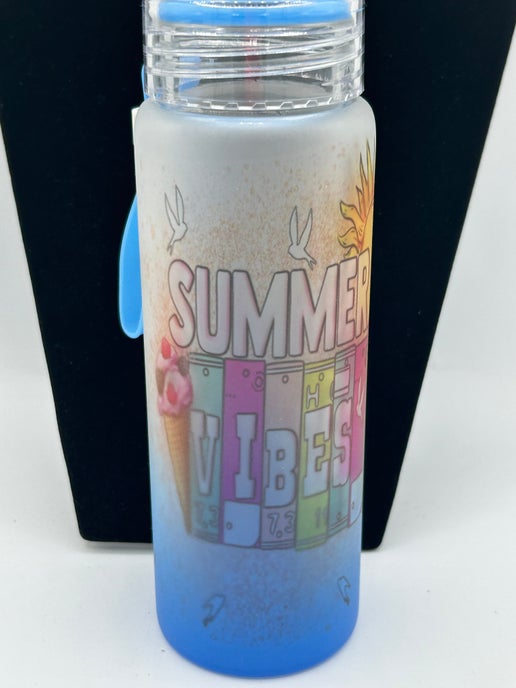 16 oz Colored Glass Sublimated Water Bottle