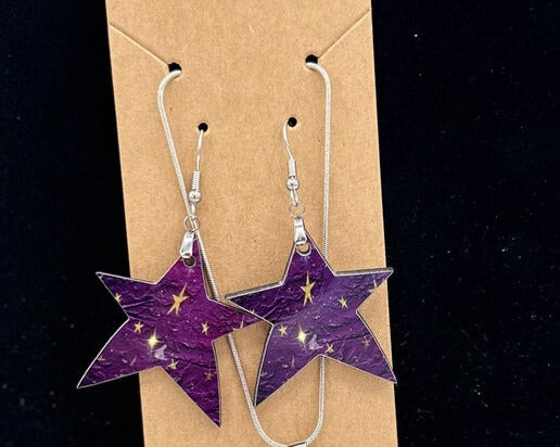 Star Shaped Sublimated Earrings