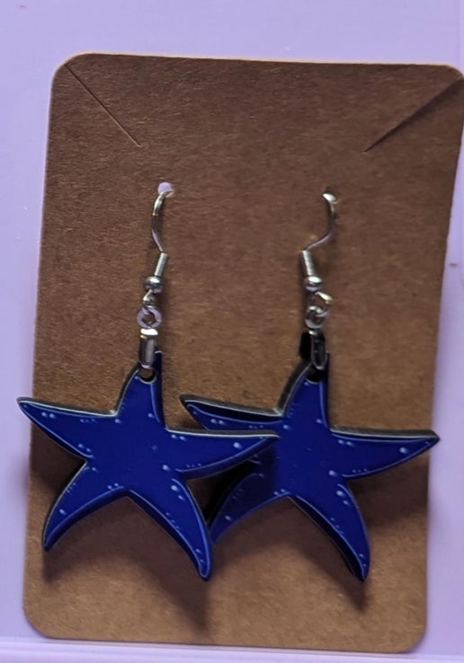 Starfish Shaped Sublimated Earrings