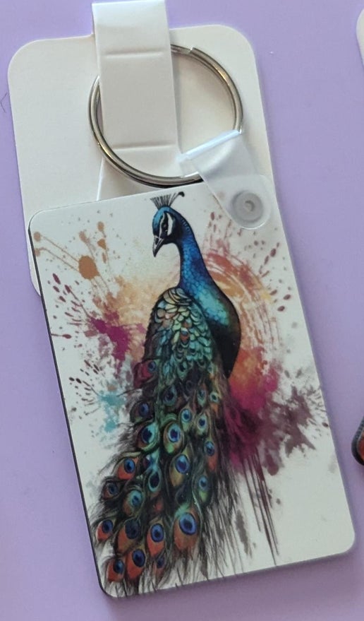 Rectangle Shaped Sublimated Keychain