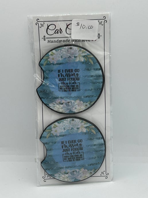 Neoprene Car Coasters Sublimated Set of 2