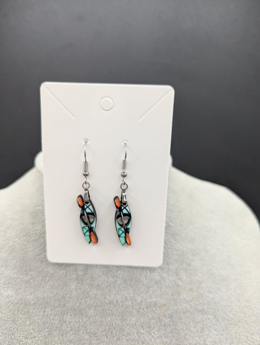 Kayak Shaped Sublimated Earrings