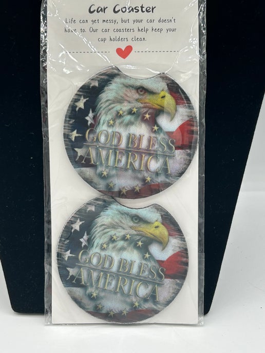 Neoprene Car Coasters Sublimated Set of 2