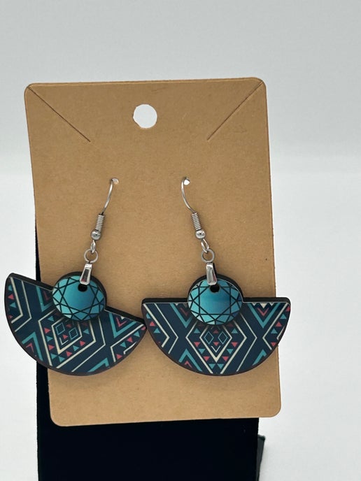 Boho Rounded Sublimated Earring