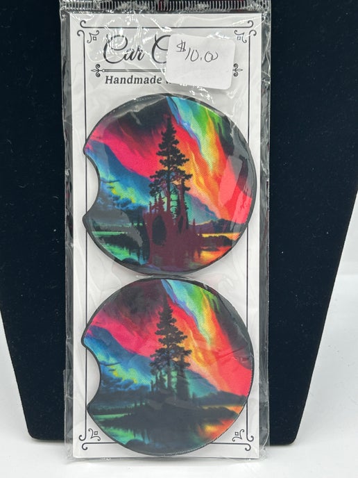 Neoprene Car Coasters Sublimated Set of 2