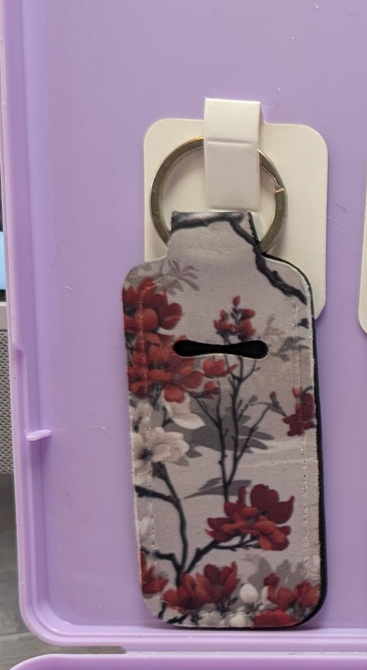 Neoprene Sublimated Chapstick Keychain