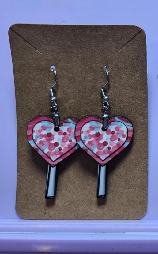 Sucker Shaped Sublimated Earrings