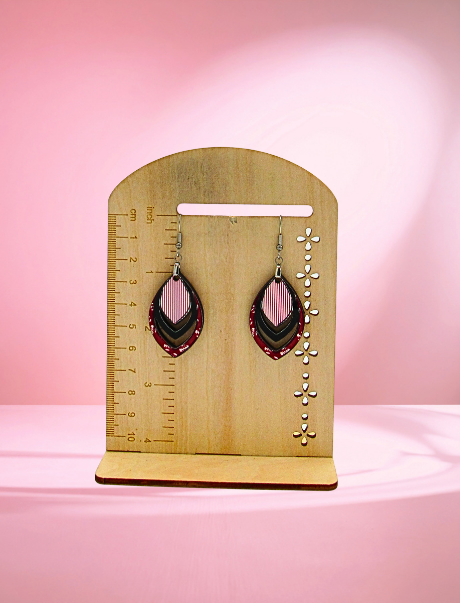 MDF-Open Teardrop Shaped Sublimated Earrings 1.5 inch