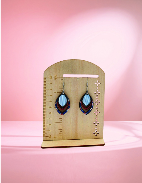 MDF-Open Teardrop Shaped Sublimated Earrings 1.5 inch