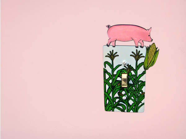 MDF - Pig and Corn Shaped Sublimated Light Switch Cover
