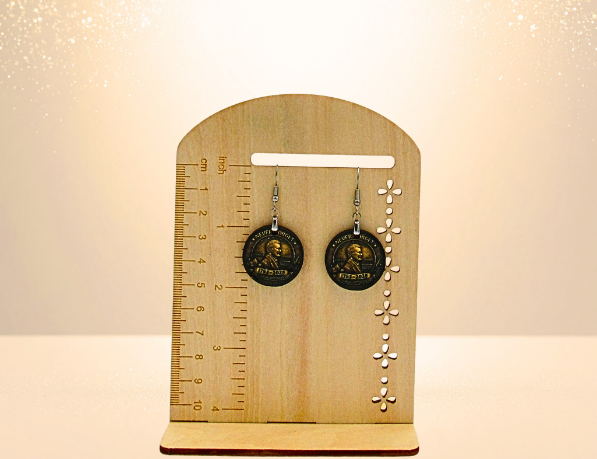 MDF-Round Shaped Sublimated 1 inch Earrings Penny