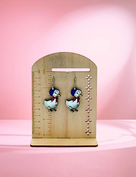 MDF-Goose Shaped Sublimated Earrings 1.5 inch