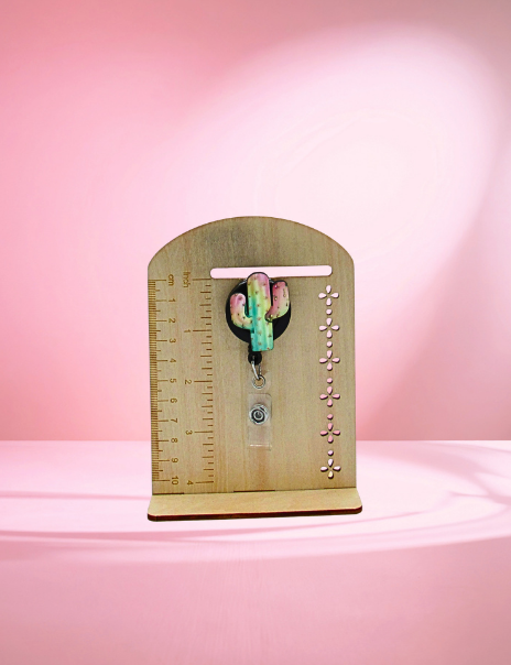 MDF- Cactus Shaped Sublimated Badge Reel