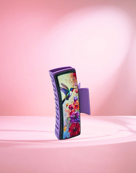 MDF-Large Sublimated Hair Claw Clip (Hummingbird)