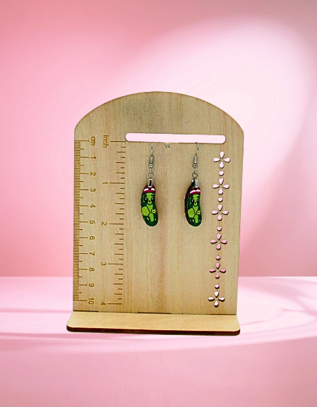 MDF-Pickle Shaped Sublimated Earrings 1 inch