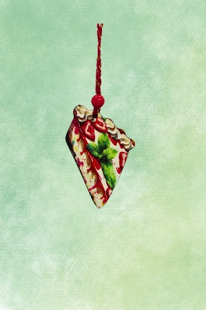 Pie Slice Shaped Sublimated Ornament