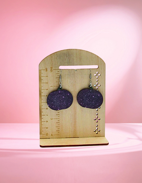 MDF-Pumpkin Shaped Sublimated Earrings 1.5 inch