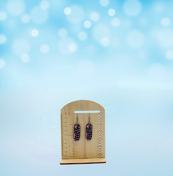MDF-Oval Bar Shaped Sublimated Earrings 1.5 inch