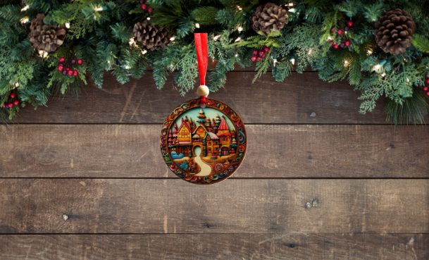 Round Shaped Sublimated Ornament