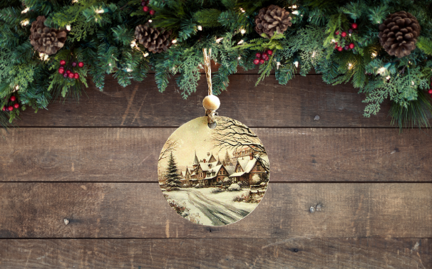 Round Shaped Sublimated Ornament