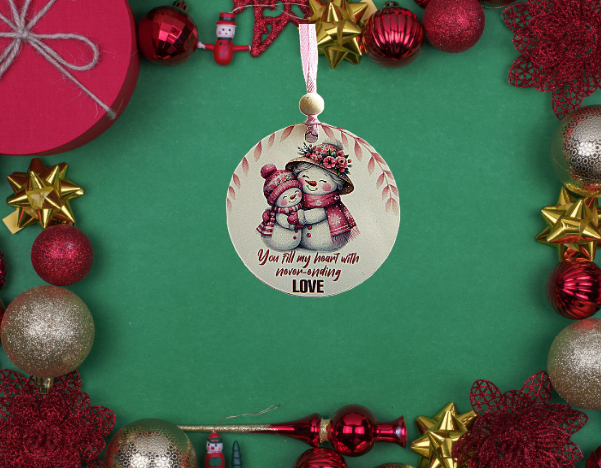 Round Shaped Sublimated Ornament