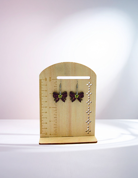 MDF-Bow Shaped Sublimated Earrings 1 inch