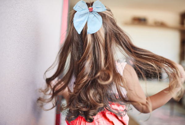 5" Girls Cotton Hair Bow with MDF Shaped Sublimated Center (Sandpail)