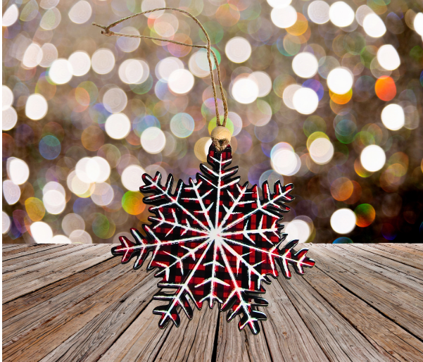 Snowflake Shaped Sublimated Ornament