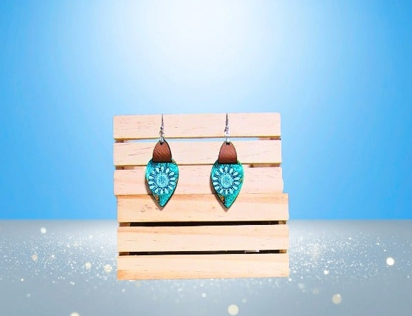 MDF-Teardrop Shaped Sublimated Earrings 1.5 inch