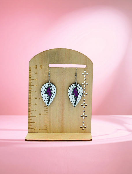 MDF-Reverse Teardrop Shaped Sublimated Earrings 1.5 inch