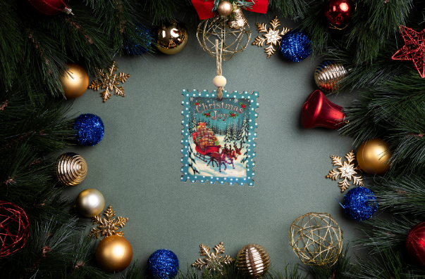 Vertical Stamp Shaped Sublimated Ornament