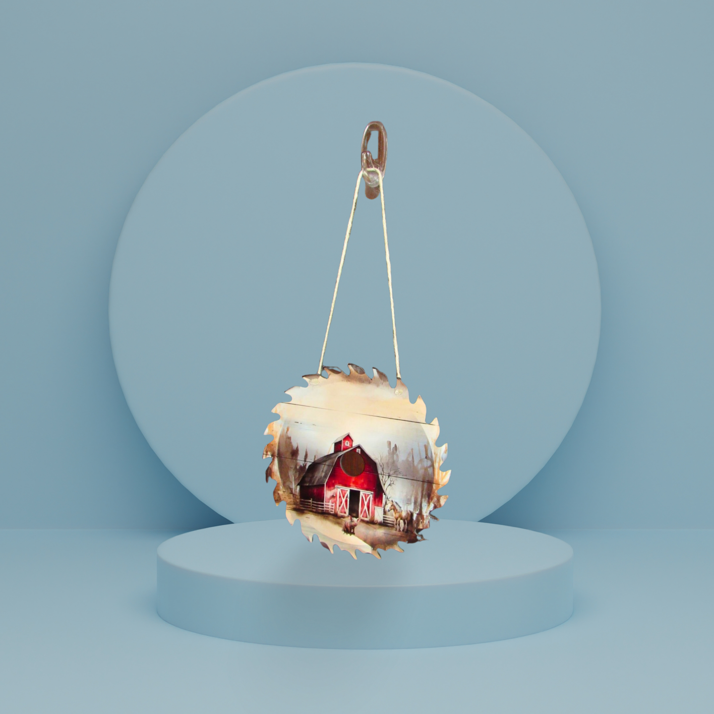 Sawblade Shaped Sublimated Door Hanger