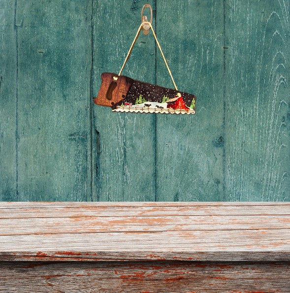 Handsaw Shaped Sublimated Door Hanger