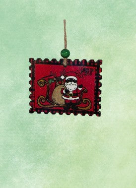 Horizontal Stamp Shaped Sublimated Ornament