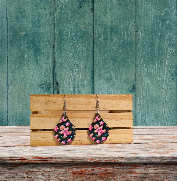 Fancy Teardrop Shaped Sublimated Earrings